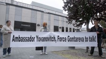 The action near the US Embassy building