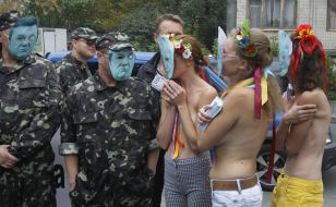 The action near the US Embassy building