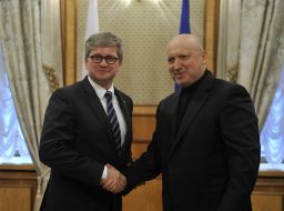 Meeting of Oleksandr Turchynov and Pavel Soloh