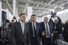 Dmytro Davtian, Volodymyr Groisman and Stepan Kubiv