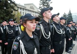 Students during the ceremony of taking the oath