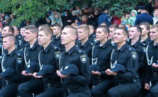 Students during the ceremony of taking the oath