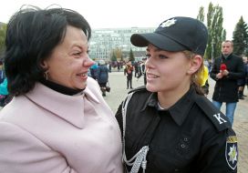 Student during the ceremony of taking the oath