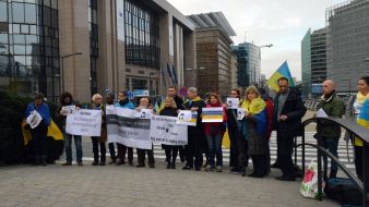 Action StopPutinsWarinUkraine in Brussels