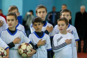 Children in training at the sports complex "Dynamo"