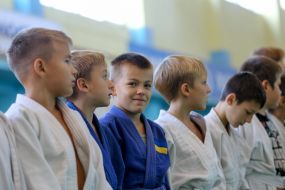 Children in training at the sports complex "Dynamo"