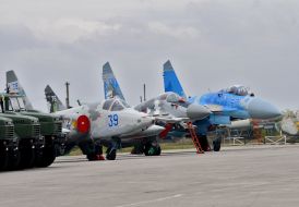 Su-25, MiG-29 and Su-27