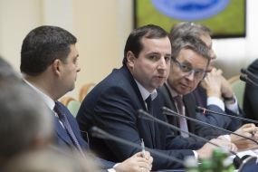 Владимир Гройсман, Александр Саенко и Иван Миклош