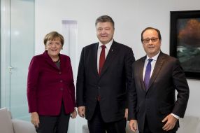 Angela Merkel, Petr Poroshenko and Francois Hollande