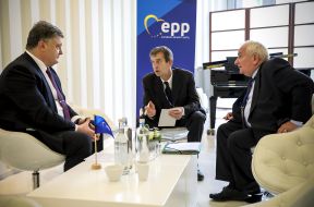 Petro Poroshenko and Joseph Daul