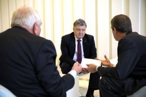 Petro Poroshenko and Joseph Daul