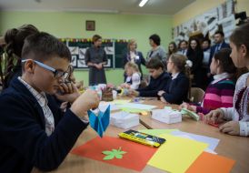 Марина Порошенко під час відвідання інклюзивної школи