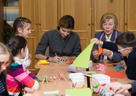 Марина Порошенко під час відвідання інклюзивної школи