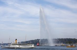 The fountain on Lake Geneva