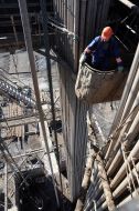 Workers on the rig
