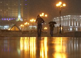 First snow in Kiev