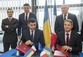 Ceremony of signing of Ukrainian-French documents
