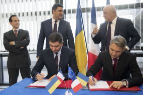 Ceremony of signing of Ukrainian-French documents