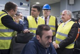 Vladimir Groisman at the factory for processing of MSW «Crystal»