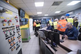 Vladimir Groisman at the factory for processing of MSW «Crystal»