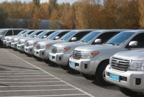 The transfer of vehicles to fighters of police force Cord