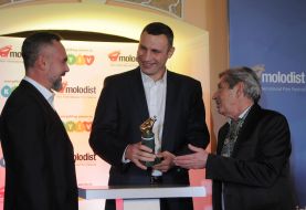Vladislav Lyasovskyy, Vitali Klitschko and Andrew Khalpakhchi