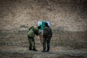 Soldiers during instructor-methodological exercise