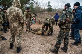 Soldiers during instructor-methodological exercise