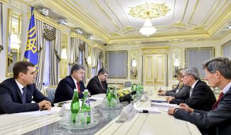 Meeting of Petro Poroshenko and Yevhen Czolij