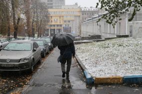 Wet snow in Kiev