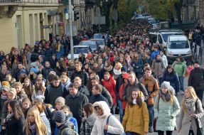 Procession to the anniversary of the creation of the West Ukrainian People's Republic