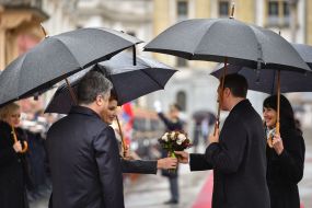 Petro Poroshenko, Marina Poroshenko, Borut Pahor, Tanya Pechar