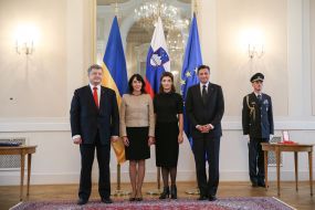 Petro Poroshenko, Marina Poroshenko, Borut Pahor, Tanya Pechar