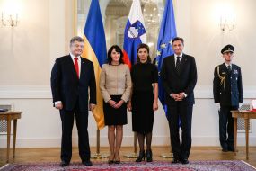 Petro Poroshenko, Marina Poroshenko, Borut Pahor, Tanya Pechar