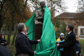 Petro Poroshenko and Borut Pahor opened the monument to Grigory Skovoroda
