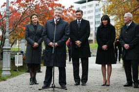Petro Poroshenko, Marina Poroshenko, Borut Pahor, Tanya Pechar