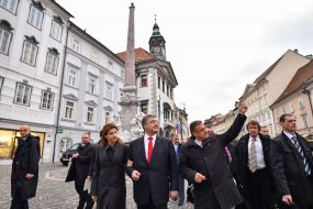 Petro Poroshenko, Marina Poroshenko and Zoran Jankovic