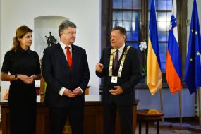 Petro Poroshenko, Marina Poroshenko and Zoran Jankovic