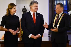 Petro Poroshenko, Marina Poroshenko and Zoran Jankovic