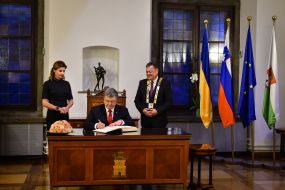 Petro Poroshenko, Marina Poroshenko and Zoran Jankovic