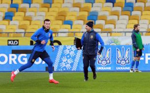Open training of football team of Ukraine