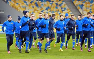 Open training of football team of Ukraine