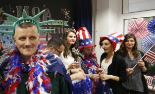 U.S. Election Night at America House in Kiev on November 8, 2016