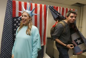 U.S. Election Night at America House in Kiev on November 8, 2016