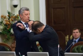 Бійка між Олегом Ляшком і Юрієм Бойком