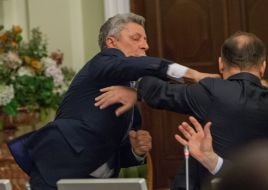 Бійка між Олегом Ляшком і Юрієм Бойком