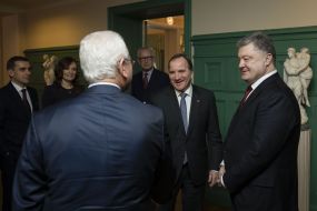 Petro Poroshenko and Stephen Leuven