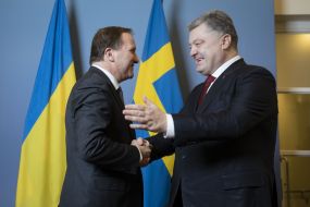 Petro Poroshenko and Stephen Leuven