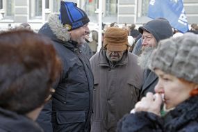 Participants of protest action