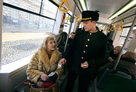 Opening of a new tram route to Sikhov